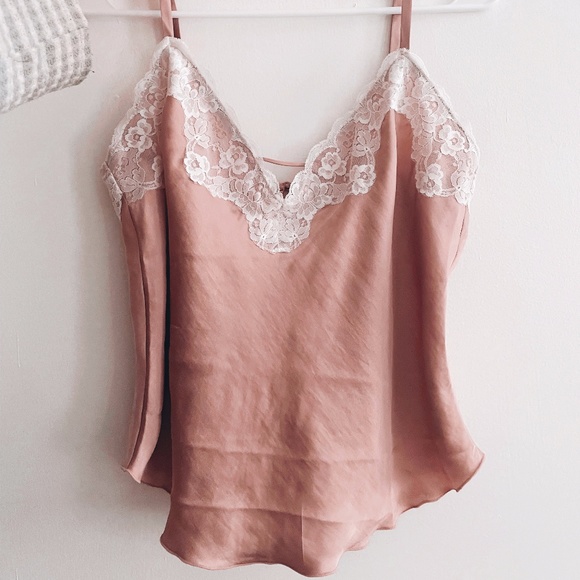 Free People Tops - Free People Pink Silk Tank Top
